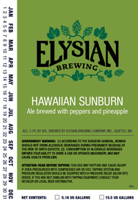 Elysian Brewing Company Hawaiian Sunburn June 2017