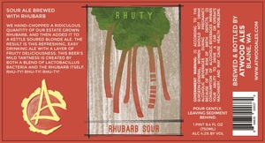 Rhuty Sour Ale Brewed With Rhubarb June 2017