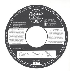 The Leaning Cask Brewing Company Celestial Canine June 2017