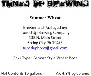 Tuned Up Brewing Summer Wheat June 2017