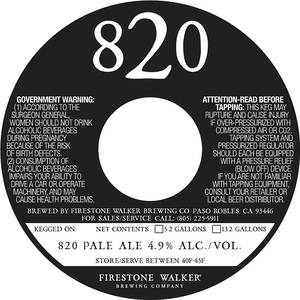 Firestone Walker Brewing Company 820 June 2017