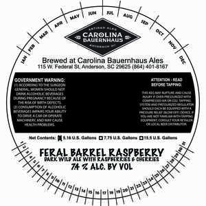 Feral Barrel Raspberry Dark Wild Ale With Raspberries & Cherrie June 2017
