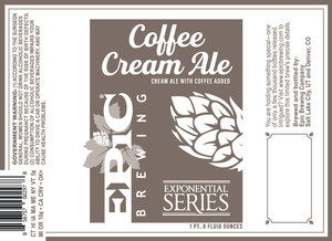 Epic Brewing Company Coffee Cream Ale