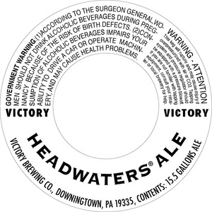 Victory Headwaters Ale July 2017