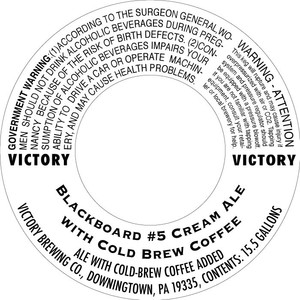 Victory Blackboard Cream Ale W/ Cold Brew Coffee July 2017