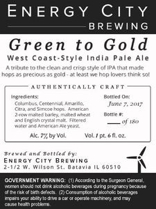 Energy City Brewing Green To Gold