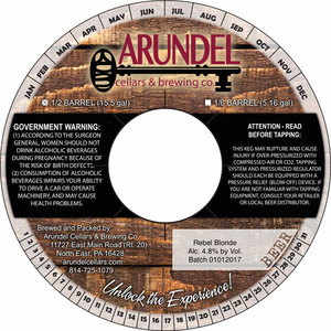 Arundel Cellars & Brewing Co. Rebel Blonde