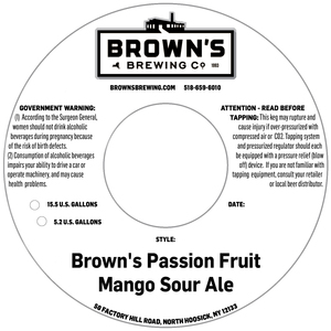 Brown's Passion Fruit Mango Sour Ale