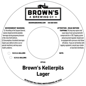 Brown's Kellerpils Lager July 2017
