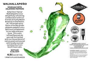 Walhallapeno Sour Ale With Jalapeno Peppers July 2017