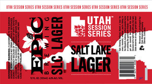 Epic Brewing Company Utah Session Series, Salt Lake Lager July 2017