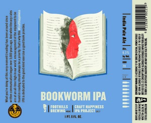 Foothills Brewing Bookworm IPA July 2017