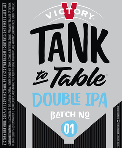 Victory Tank To Table Double IPA July 2017