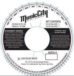 Music City Beer Company Las Olas Beer July 2017