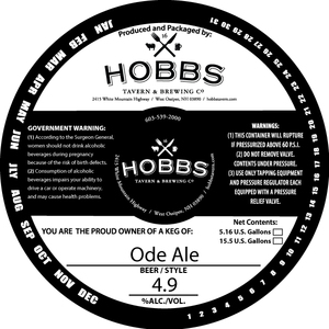 Hobbs Tavern & Brewing Company Ode July 2017