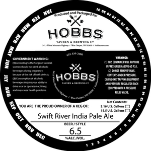 Hobbs Tavern & Brewing Company Swift River IPA July 2017