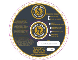 Kentucky Common Style Ale August 2017