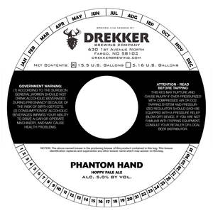 Drekker Brewing Company Phantom Hand July 2017