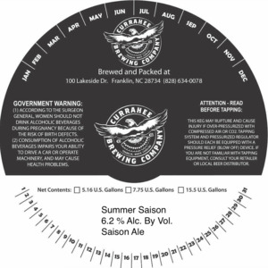 Currahee Brewing Company LLC Summer Saison July 2017