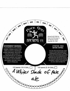 Rock God Brewing Co. Whiter Shade Of Pale Ale