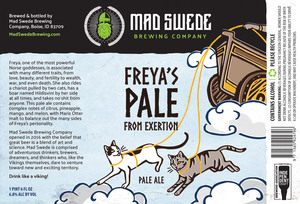 Freya's Pale From Exertion Pale Ale August 2017