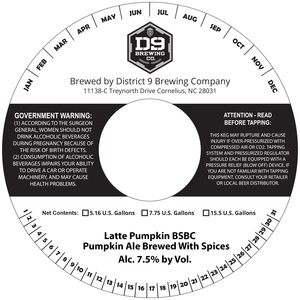 D9 Brewing Company Latte Pumpkin Bsbc