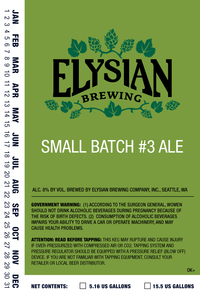 Elysian Brewing Company Small Batch #3 August 2017