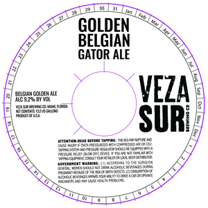 Veza Sur Brewing Co. Golden Belgian Gator August 2017