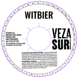 Veza Sur Brewing Co. Witbier August 2017