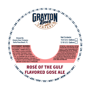 RosÉ Of The Gulf Flavored Gose Ale August 2017