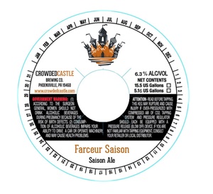 Crowded Castle Brewing Company Farceur Saison August 2017