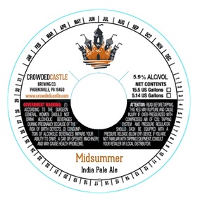 Crowded Castle Brewing Company Midsummer India Pale Ale August 2017