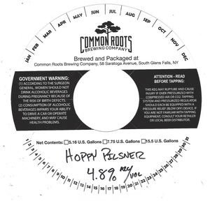 Common Roots Brewing Company Hoppy Pilsner August 2017