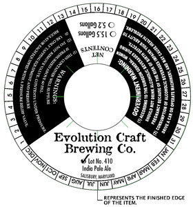 Evolution Craft Brewing Co Lot 410