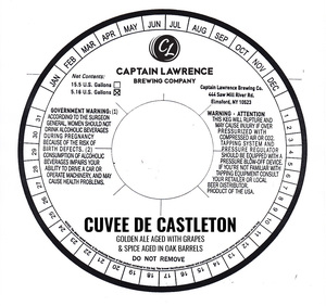 Captain Lawrence Brewing Co Cuvee De Castelton August 2017