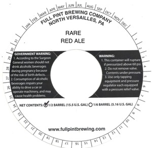 Full Pint Brewing Company Rare August 2017