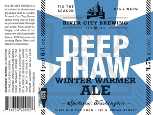 River City Brewing Co. Deep Thaw Winter Warmer Ale November 2017