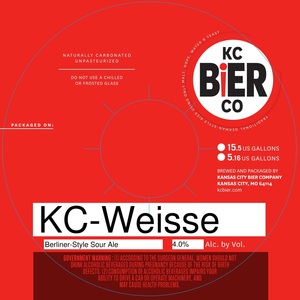 Kansas City Bier Company Kc-weisse September 2017