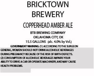 Copperhead Amber Ale September 2017