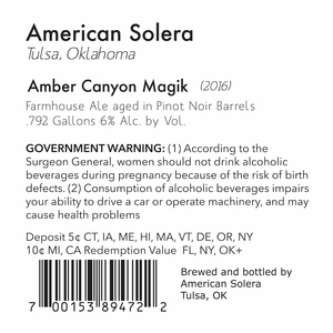 American Solera Amber Canyon Magik September 2017