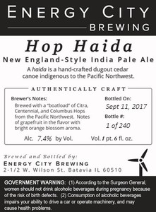 Energy City Brewing Hop Nawi September 2017