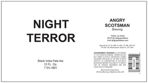 Angry Scotsman Brewing Night Terror September 2017