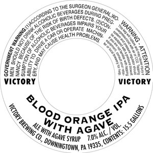 Victory Blood Orange IPA With Agave