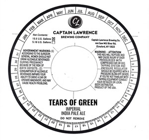 Captain Lawrence Brewing Co Tears Of Green September 2017