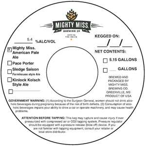 Mighty Miss. Brewing Co October 2017