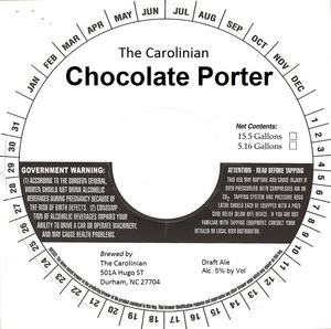 Chocolate Porter October 2017