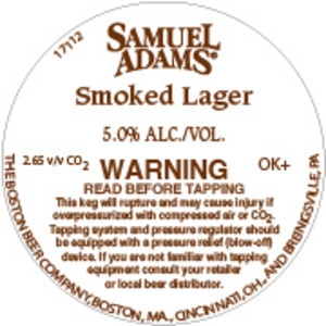 Samuel Adams Smoked Lager October 2017