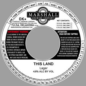 Marshall Brewing Company This Land