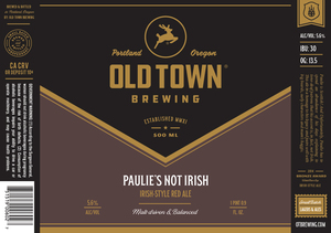 Old Town Brewing Paulie's Not Irish October 2017