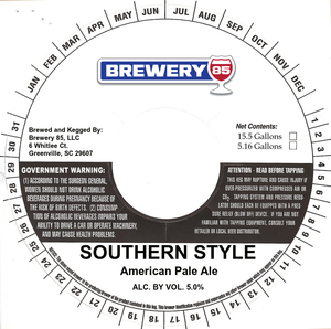 Brewery 85 Southern Style October 2017